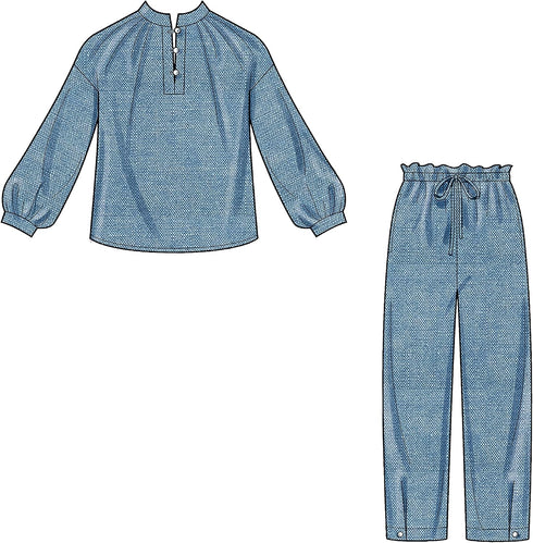 New Look Misses' Top and Pants Sewing Pattern Kit, Code N6704. Sizes 8-10-12-14-16-18-20...