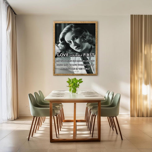 Posterizer 1 pcs-Lucille Ball Quotes-Love Yourself First-Famous Figures Art Collection-Quotes-Gifts for Women-Living Room Bedroom Decor- unframed ...