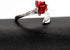 Uloveido Girls Charm Adjustable Red Rose Flower Leaf Ring Wedding Jewelry Valentines Gifts Y456...