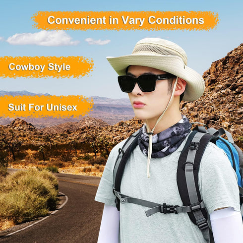 Women Fishing Sun Hat Men Summer UV Protection Bucket Hats Mesh Ventilated Outdoor Hiking Gardening Beach Lawn Hat...
