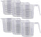 U.S. Kitchen Supply Plastic Measuring Cups with Handles - 8 oz (250 ml) Liquid Measuring Cup Set of 6 - Clear Microwave Safe Kitchen Cups - Measur...
