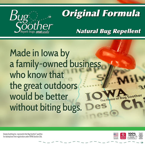 Bug Soother Spray 8 oz - Natural Insect, Gnat and Mosquito Repellent & Deterrent - Safe Bug Spray for Adults, Kids, Pets, & Environment - Made in ...