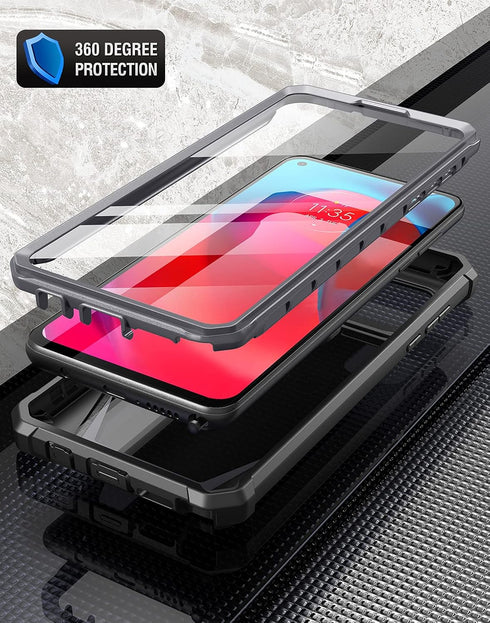 Poetic Guardian Series Case Designed for Moto G Stylus 5G (2021), Model # XT2131,Full-Body Hybrid Shockproof Bumper Cover with Built-in Screen Pro...