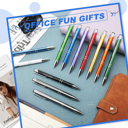 24 Pieces Inspirational Ballpoint Pens Motivational Quote Pens with Coated Metal Encouraging Pretty Pens Personalized Ink Pens Colored Ballpoint P...