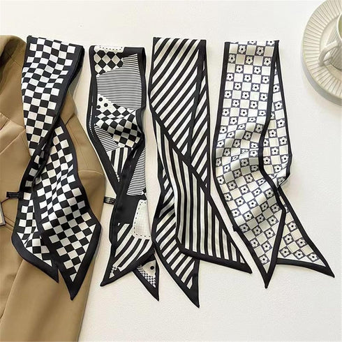 4 Pack Purse Scarf for Bags Silk Head Scarf for Hair Handbag Women Scarfs Band Hair Neck Scarves Fashion Gifts,10...