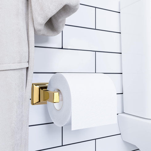 Design House 533299 Accessories Bathroom Hardware, Toilet Paper Holder, Polished Brass...