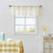 Central Park Yellow and White Kitchen Window Curtain Valance Stripe Sheer Boucle Linen Window Curtain, Living Room Decorative Rod Pocket (54" W x ...