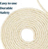 Pelzin Natural Sisal Rope for Cat Scratcher 1/4 Inch by 50 Feet, Cat Tree Rope Twine for Cat Scratching Post Replacement, Cat Tower with Scratch P...