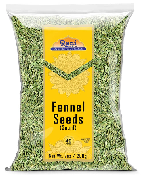 Rani Fennel Seeds (Saunf Sabut) Whole Spice 7oz (200g) ~ All Natural | Gluten Friendly | NON-GMO | Kosher | Vegan | Indian Origin...