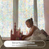WPCTEV 3D Window Film No Glue Privacy for Glass Sticker Static Cling Heat Control Anti UV Non-Adhesive Decorative Crescent 17.7 Inch x 6.5 Feet...