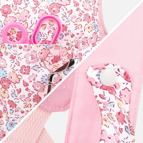 GAGAKU Baby Doll Carrier Stuffed Animal Carrier for Girls Doll Accessory Adjustable Straps for 12 to 24 inch Reborn Baby Dolls - Pink Flowers...
