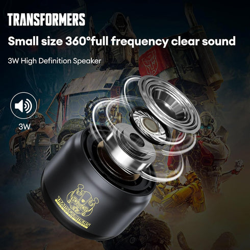Transformers Portable Bluetooth Speakers,3W Small Bluetooth Speaker with TWS Wireless Microphone Clear Sound BT5.4 Suitable for Outdoor/Family/Tra...