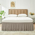 Biscaynebay Wrap Around Bed Skirts for Full & Full XL Beds 15" Drop, Taupe Adjustable Elastic Dust Ruffles Easy Fit Wrinkle & Fade Resistant Silky...