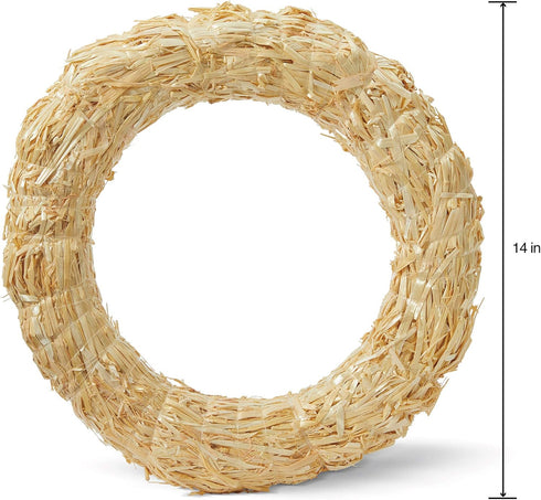 FloraCraft Straw Wreath Form 14 Inch Natural...