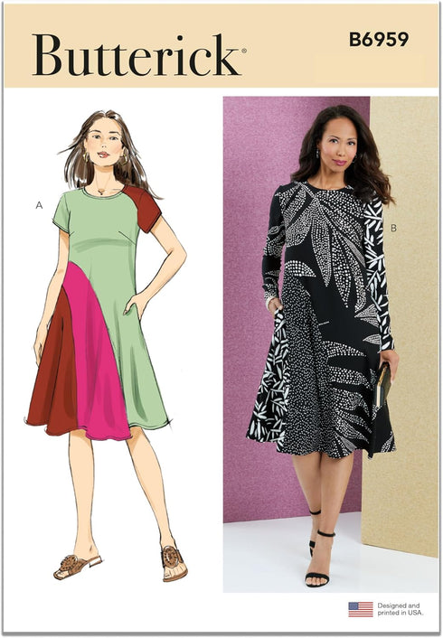 Butterick Misses' Flared Pullover Dress Sewing Pattern Kit, Design Code B6959, Sizes 8-10-12-14-16...