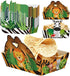 24 Pcs Jungle Safari Snack Trays Party Supplies?Jungle Animals Food Boats Bowl for Wild One Birthday Party Wedding Baby Shower Tropical Dinner Dec...