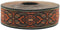 11 Yard Spool 0.98 inches Mystic Orange Brown Jacquard Ribbon Upholstery Fabric Sewing Trim DIY Supplies 25808...
