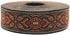 11 Yard Spool 0.98 inches Mystic Orange Brown Jacquard Ribbon Upholstery Fabric Sewing Trim DIY Supplies 25808...