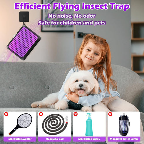 Effective LED Fly Trap Indoor, Bug Catcher and Mosquito Traps Indoor for Fruit Flies, Insects, Moths, Flying Insect Trap for Stop Mosquito Bites I...