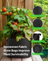 5-Pack Grow Bags 5 Gallon Thickened Plant Grow Bags Multi-Purpose Nonwoven Fabric Pots with Durable Handles, Outdoor Garden Plant Pots for Fruits ...