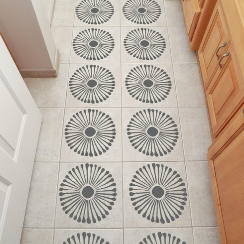 2Pcs Reusable Tile Stencils 12x12, Concrete Stencils Patterns, Concrete Stencils for Patio, Large Stencils for Painting Floors, Wall Stencils for ...