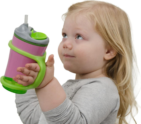 Easy Grip Baby Sippy Cup Holder, 360 Transition Trainer Cup Alternative, Infant, Child, Silicone Pediatric Adaptive Aid Band for Limited Hand Mobi...