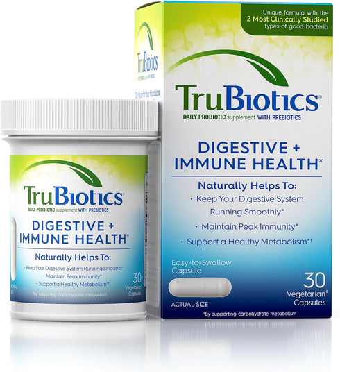 TruBiotics Probiotics for Digestive & Immune Health, Supports Regularity & Helps Relieve Abdominal Discomfort, Gas & Bloating, 2 Clinically Studie...