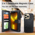 Harryshell Compatible with iPhone 13 Pro 6.1 inch 5G 2021 Wallet Case Detachable Magnetic Cover Zipper Cash Pocket Multi Card Slots Holder Wrist S...