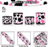 4 Rolls 20 Yards Pink Cow Print Wired Edge Ribbons Black White Pink Cow Spot Pattern Ribbons Cow Print Ornaments Fabric Ribbons Animal Print Ribbo...
