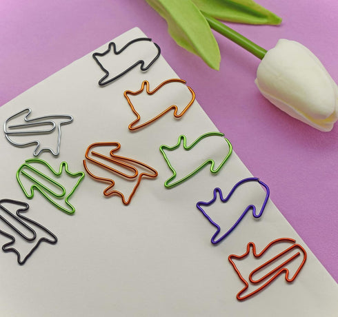 100 pcs Cat Paper Clips Cute, Cat Bookmark Clips, Cat Lover Gifts for Women, Cat Office Supplies Gifts Cat Office Desk Accessories for Work School...