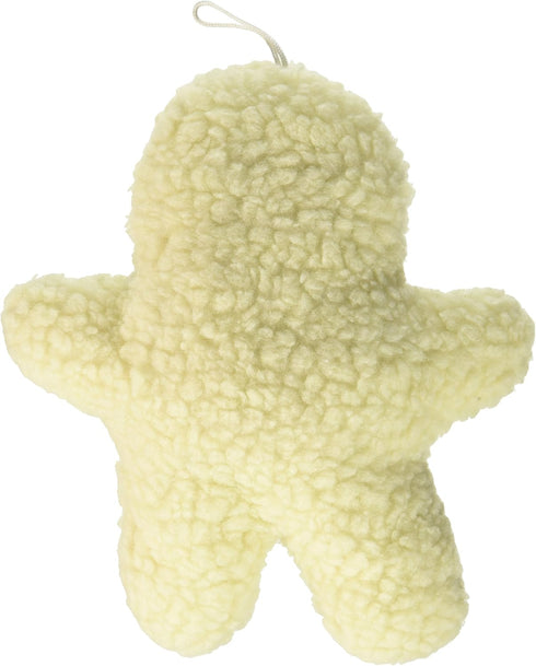 Boss Pet Products 08805 Digger's Fleece Plush Characters Cuddly Gingerbread Shape Dog Toy with Squeaker, White/Cream...