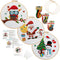 Nuberlic 3 Pc Christmas Embroidery Kit for Beginner Adults Kids with Santa Snowman Owl Patterns Stamped Cross Stitch Kits with 3 Embroidery Hoops ...