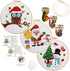 Nuberlic 3 Pc Christmas Embroidery Kit for Beginner Adults Kids with Santa Snowman Owl Patterns Stamped Cross Stitch Kits with 3 Embroidery Hoops ...