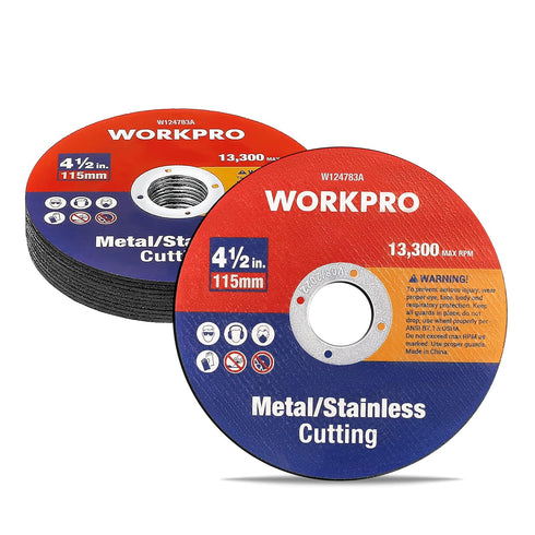 WORKPRO 10-Pack Cut-Off Wheels, 4-1/2 x 7/8-inch Metal&Stainless Steel Cutting Wheel, Thin Metal Cutting Disc for Angle Grinder...