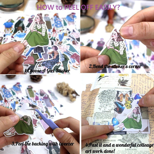 507 Pcs Vintage Scrapbook Stickers for Journaling Junk Journal Supplies,Dwpetzo People Prase Quote Stickers Pack for Scrapbooking Planners Bujo DI...