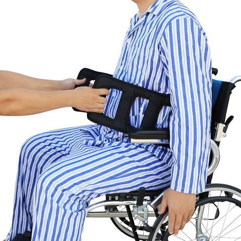 47.2 Inch Non-Slip Transfer Nursing Sling Gait Transfer Belt, Safety Patient Lift Board Mobility Standing Aids Equipment for Elderly or Patient(Bl...