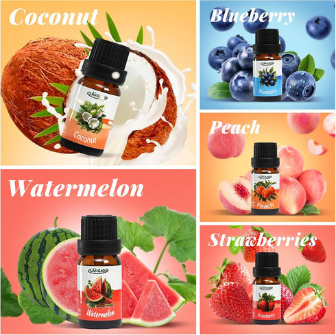 Fragrance Oil, Essential Oils Set 0.34 oz x10 (10 x 10ml), Essential Oils for Candle Making, Essential Oil Home, Aromatherapy Oils, Oil Diffuser E...
