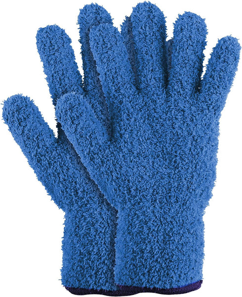 1 Pair Microfiber Dusting Gloves, Reusable Washable Cleaning Gloves Mittens for Plants House Cleaning Car Blinds Lamps and Small Hard to Reach Cor...