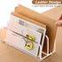 SANRUI Acrylic Mail Sorter Desktop Organizer Holder, 2 Compartments Clear Small File Script Letter Office Document Storage for Desk Bill Filling E...