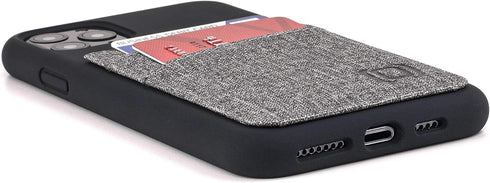 Dockem Silicone Wallet Case for iPhone 11 Pro Max (6.5"): Protective Card Case with Built-in Metal Plate for Magnetic Mounting & 2 Credit Card Hol...