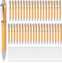 Fainne Bamboo Pens Bulk Wood Natural Engraving Retractable Bamboo Pen with Extra Black Ink Refills Ballpoint Pen Journaling Pen, Gift for Graduati...