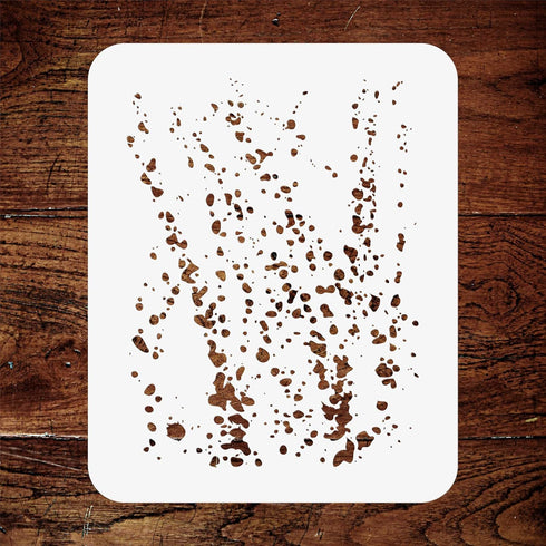 Stencils for Walls: Blood Splatter Stencil, 8 x 10.5 inch (L) - Spatter Splash Streaks Liquid Paint Ink Spot Blot Stencils for Painting Template, ...