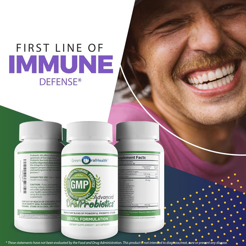 Advanced Oral Probiotics - Attack Bad Breath with Good Bacteria to Help Maintain A Healthy Balanced Immune System - 40 Billion CFU Formula - Suppo...