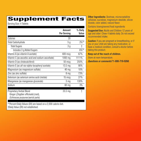 Amazon Basic Care Immune Support Berry Chew Tablets, 116 Count...