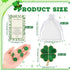 72 Pcs St. Patrick's Day Clover Lapel Pins Include Four Leaf Clover Lapel Pin Brooches with Blessing Cards and Organza Gift Bags Irish Four Leaf C...