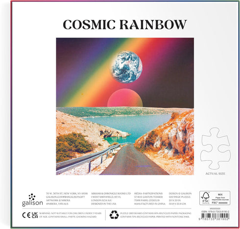 Galison Cosmic Rainbow – Nidera 500 Piece Puzzle Featuring Prisms Other Worldly Combinations of Earth Sea and Cosmos...