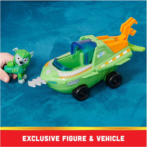 Paw Patrol Aqua Pups Rocky Transforming Sawfish Vehicle with Collectible Action Figure, Kids Toys for Ages 3 and up...