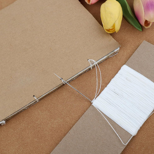 Books by Hand Linen Thread, Archival Quality Natural Unbleached and Unwaxed, 50 Yards 35/3 Gauge, Ideal for Bookbinding and Sewing Signatures...