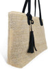 Women Straw Summer Beach Bag Handwoven Big Tote Leather Shoulder Handbag with Tassel Decorate...