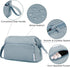 Narwey Large Women Makeup Bag Wide-open Make up Bag Travel Cosmetic Organizer Toiletry Bag for Cosmetics Toiletries Accessories (Greyish Blue)...